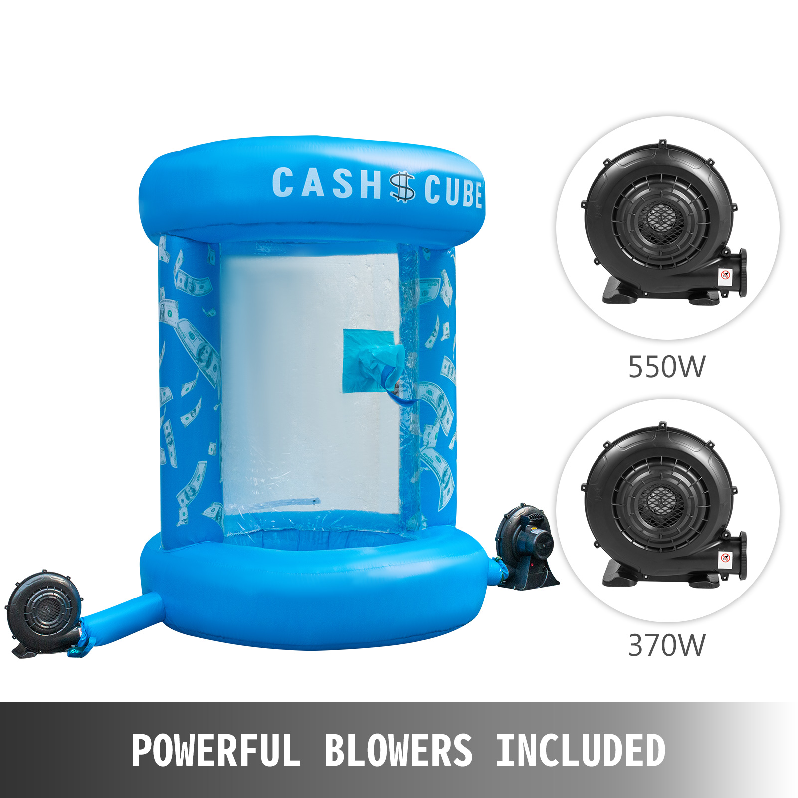9ft Inflatable Cash Cube Money Machine Advertising Promotion with Blowers 