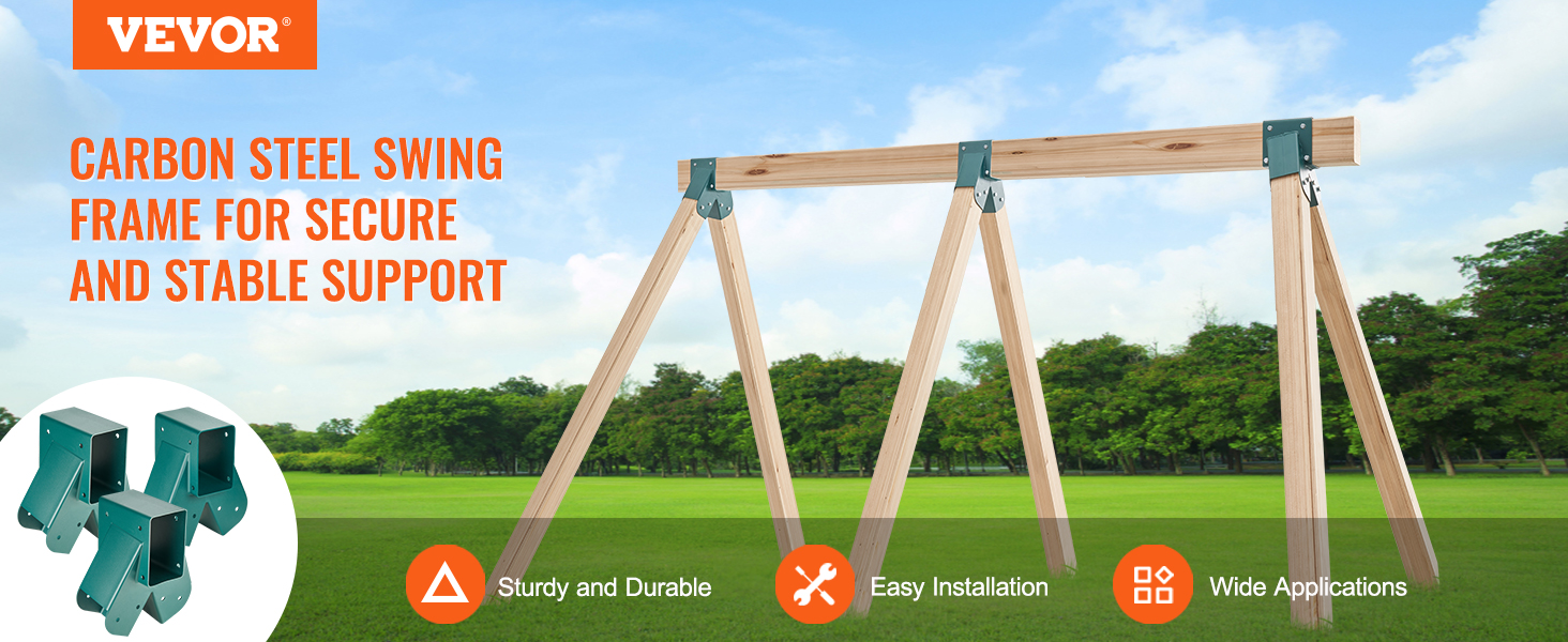 VEVOR AFrame Middle Swing Set Brackets, Heavy Duty Carbon Steel Swing