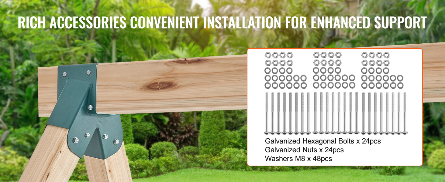 VEVOR AFrame Middle Swing Set Brackets, Heavy Duty Carbon Steel Swing