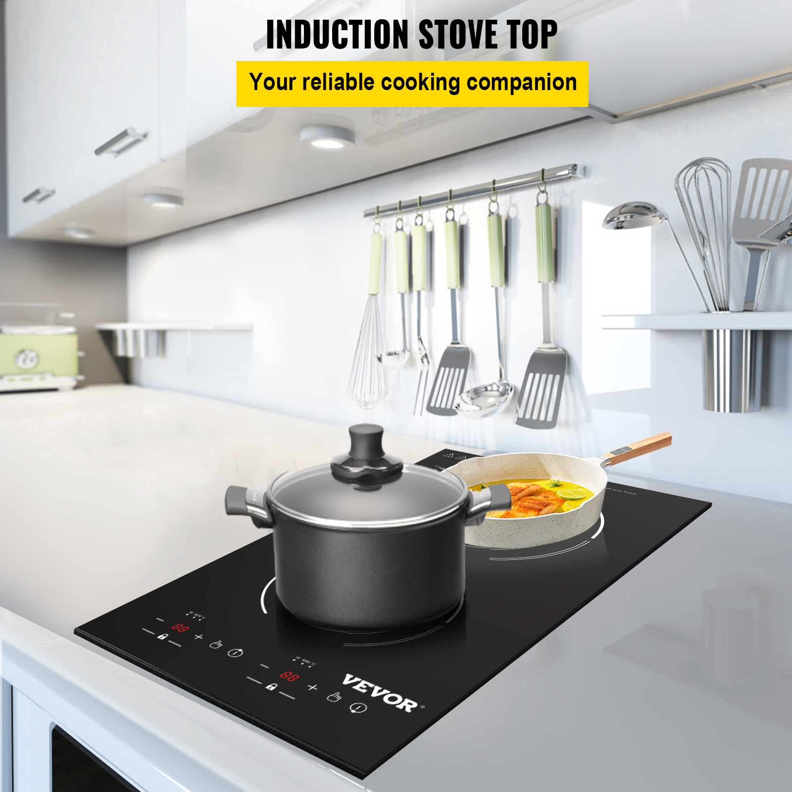 VEVOR Induction Cooktops Ceramic Cooktop Electric Stove Cooktop 12/24