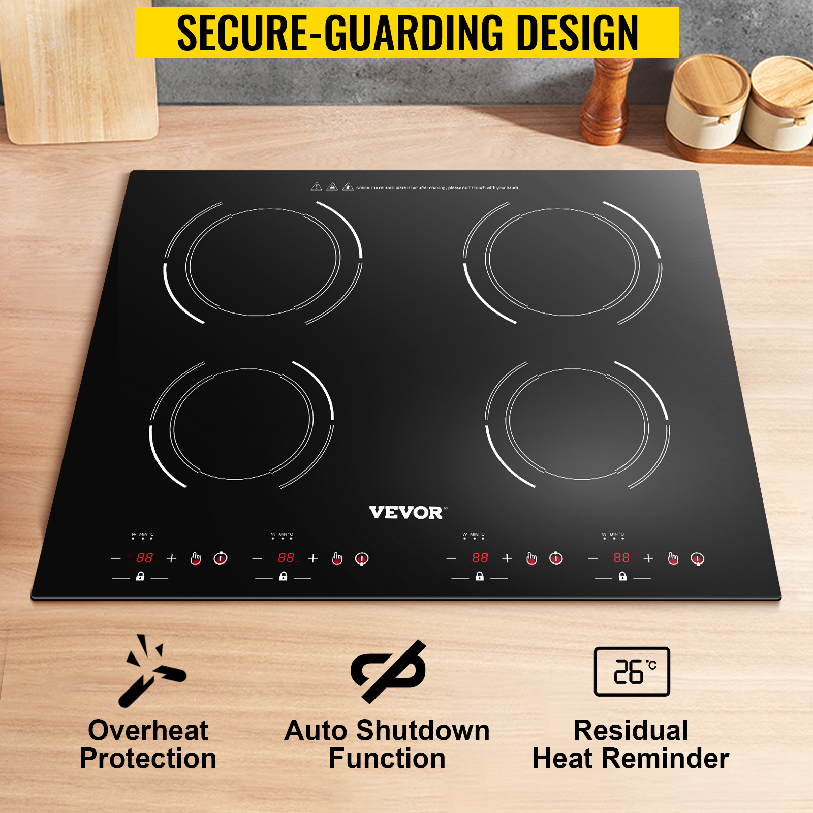 VEVOR VEVOR Electric Induction Cooktop Builtin Stove Top 23in 4
