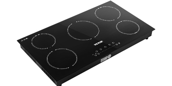 VEVOR Built-in Induction Electric Stove Top 5 Burners,35 inch Electric Cooktop,9 Power Levels & Sensor Touch Control,Easy to Clean Ceramic Glass