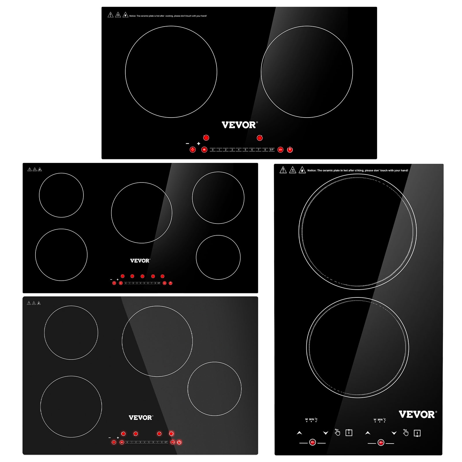 Built-in Ceramic Cooktop,Sensor Touch Control,with 4 Burners