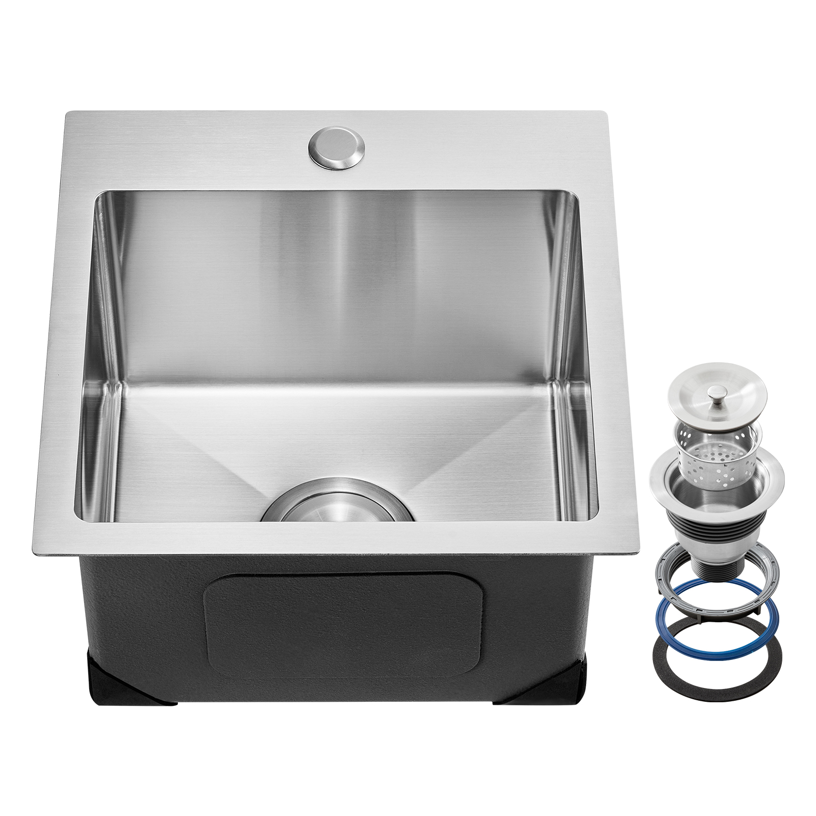 Drop In Kitchen Sink Top Mount 15/25/30/33 inch Single Bowl Stainless Steel - Picture 51 of 62