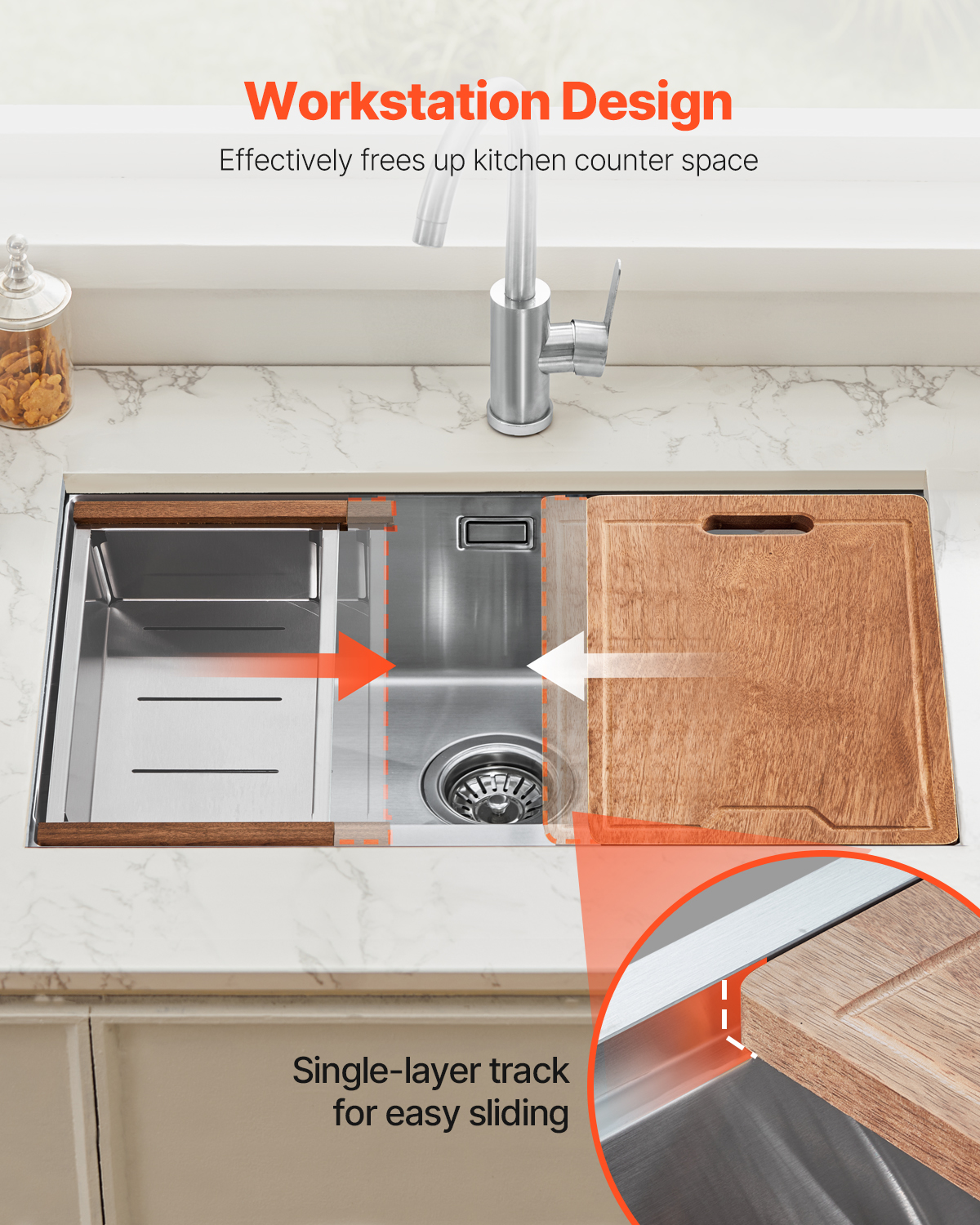 Drop in Undermount Kitchen Sink Single/Double Bowl Stainless 23"/27"/30"/32"/33" - Picture 66 of 86