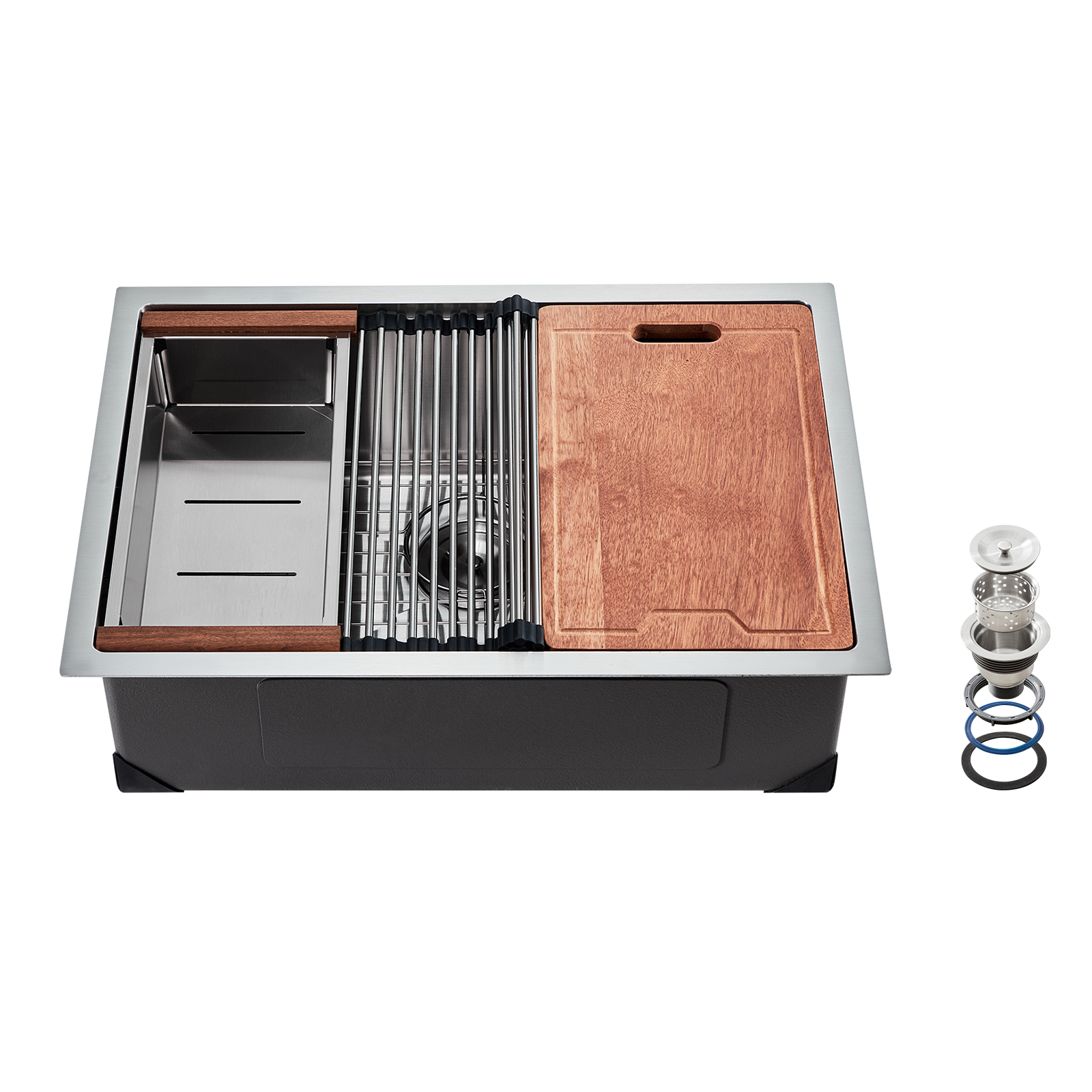 Drop in Undermount Kitchen Sink Single/Double Bowl Stainless 23"/27"/30"/32"/33" - Picture 51 of 86