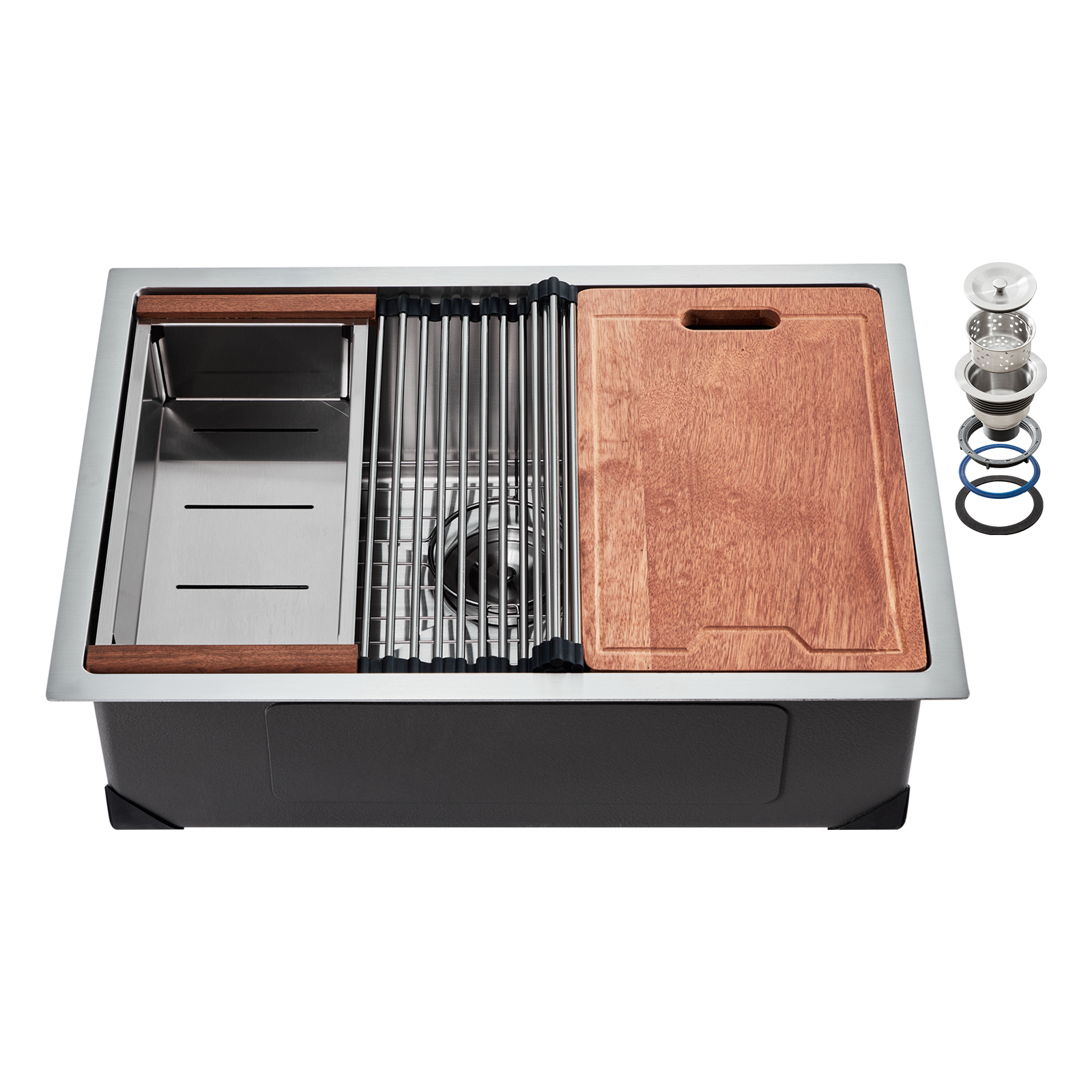 Drop in Undermount Kitchen Sink Single/Double Bowl Stainless 23"/27"/30"/32"/33" - Picture 62 of 86