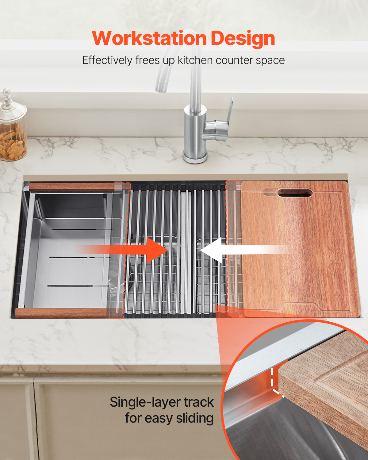 Drop in Undermount Kitchen Sink Single/Double Bowl Stainless 23"/27"/30"/32"/33" - Picture 6 of 86