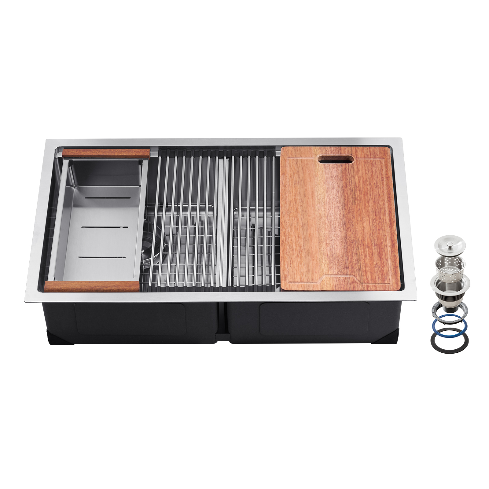 Drop in Undermount Kitchen Sink Single/Double Bowl Stainless 23"/27"/30"/32"/33" - Picture 3 of 86