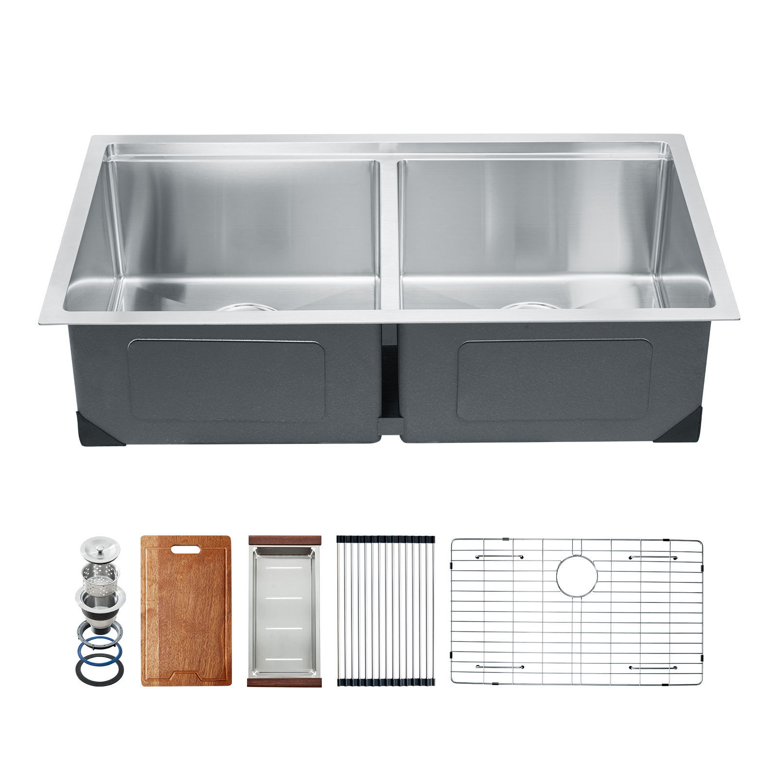 Drop in Undermount Kitchen Sink Single/Double Bowl Stainless 23"/27"/30"/32"/33" - Picture 11 of 86