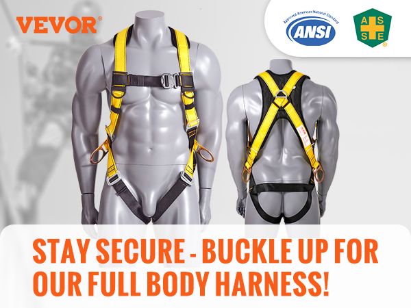 VEVOR Safety Harness, Full Body Harness, Safety Harness Fall