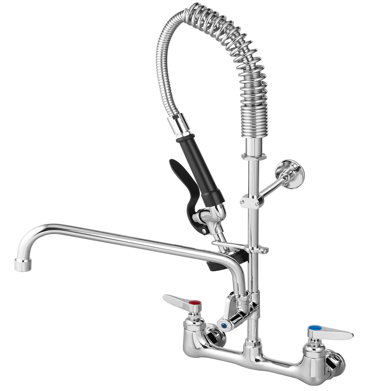 VEVOR Commercial Prerinse Faucet Wall Mount Kitchen Sink Faucet 8" w