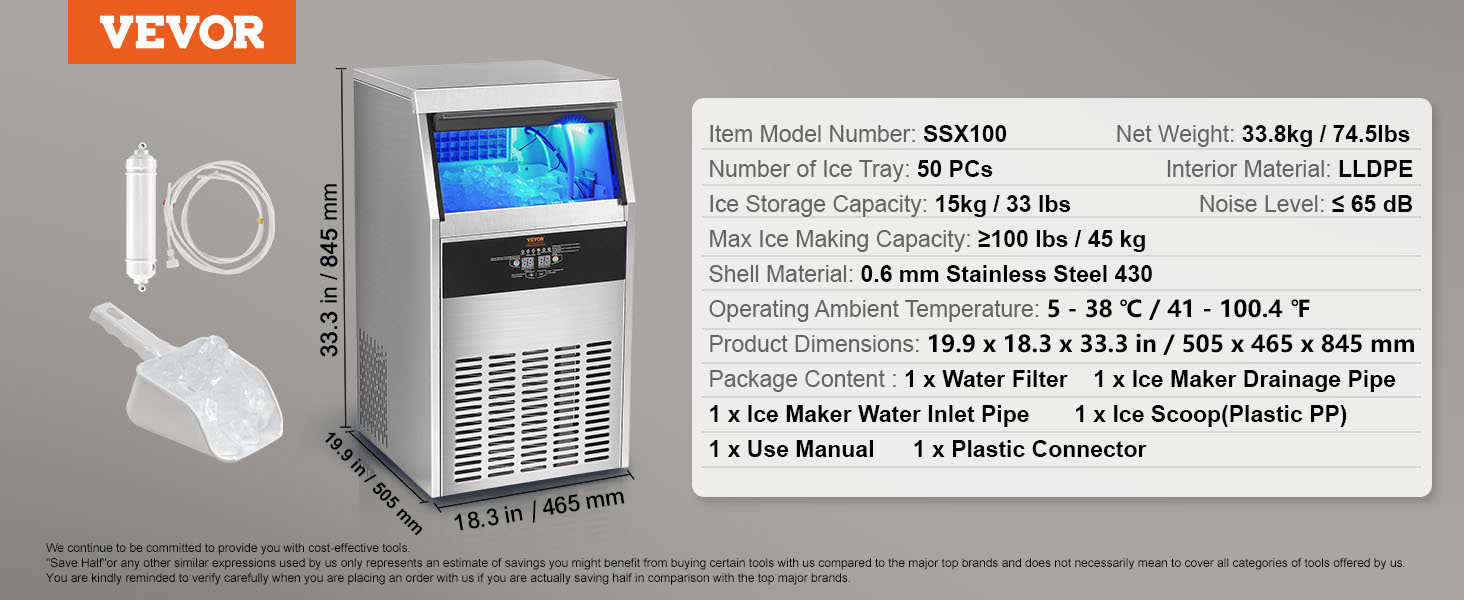 Commercial Ice Maker,Ice Machine,Freestanding
