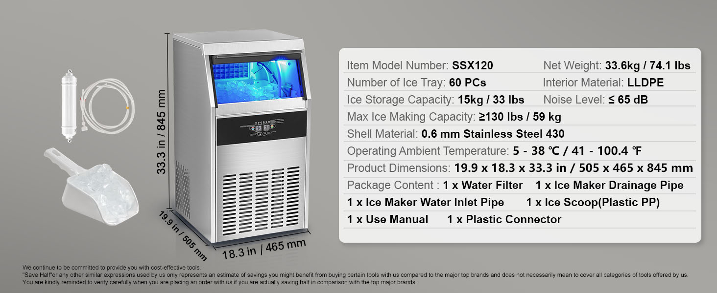 Commercial Ice Machine A100 1.11w