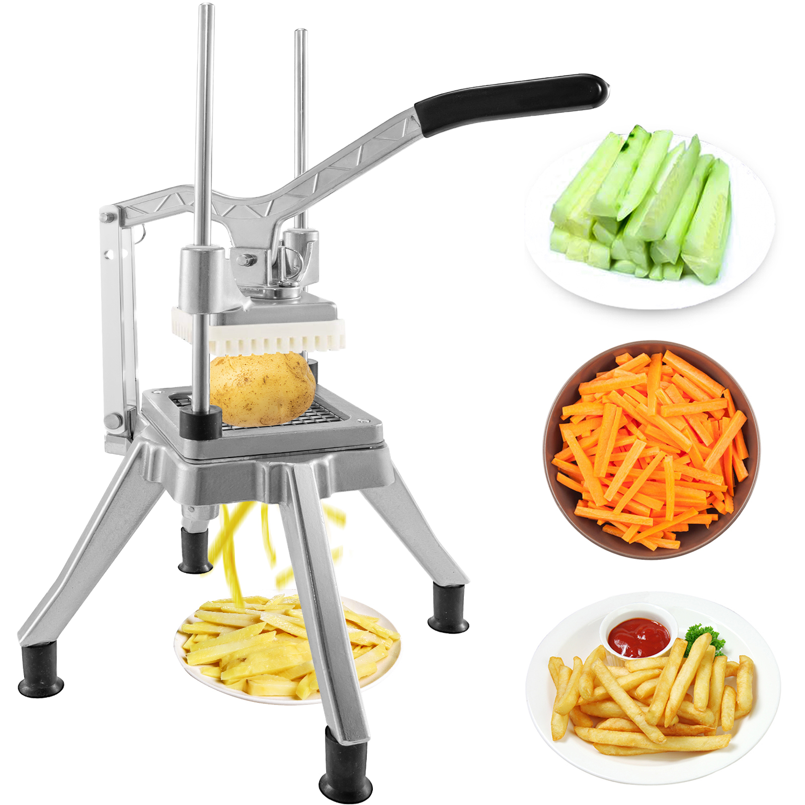 POTATO FRENCH FRY FRUIT VEGETABLE SLICER WITH 4 BLADES 