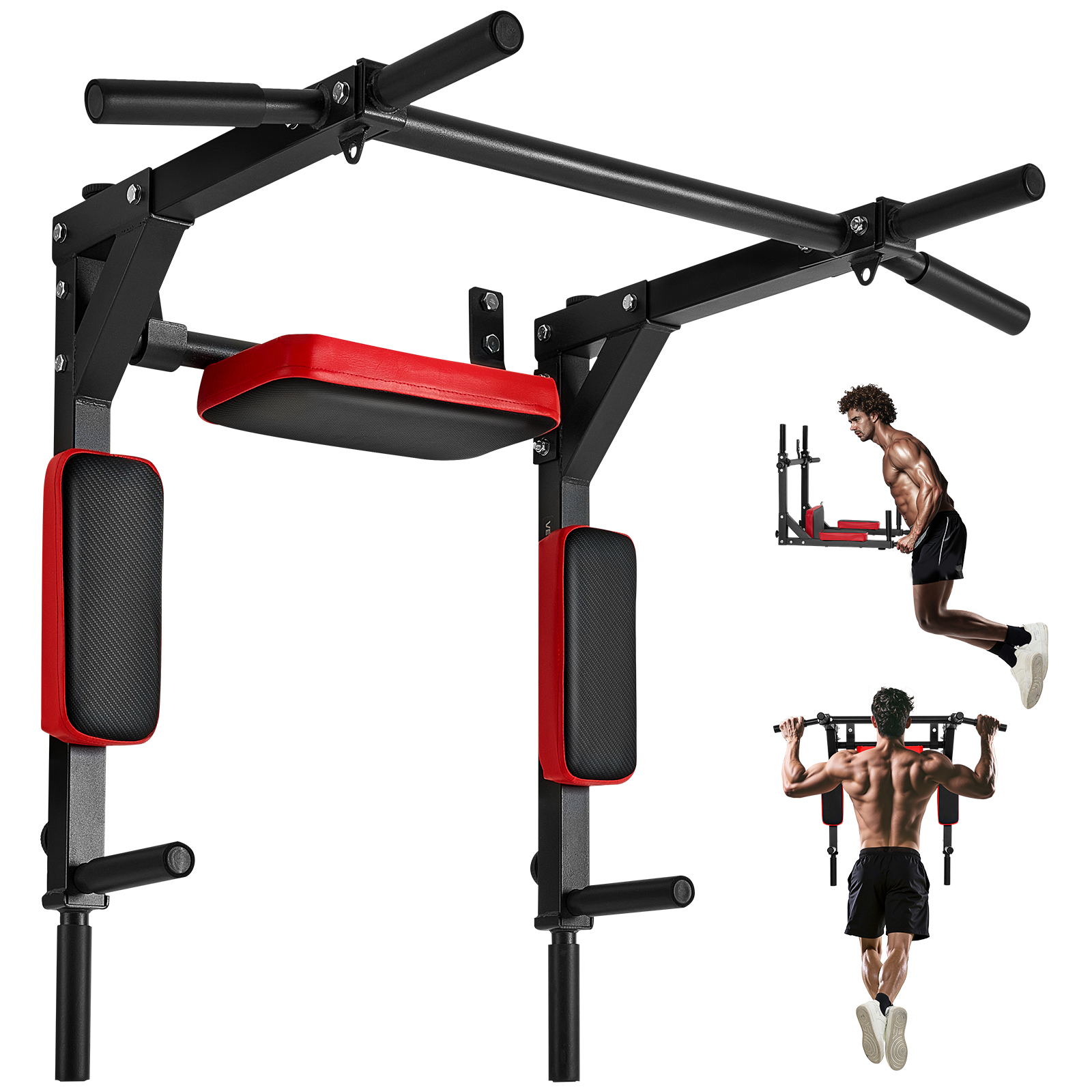 Uimoso Heavy-Duty Pull-Up Bar for Joist or Wall Mount - Home Gym Fitness Tool
