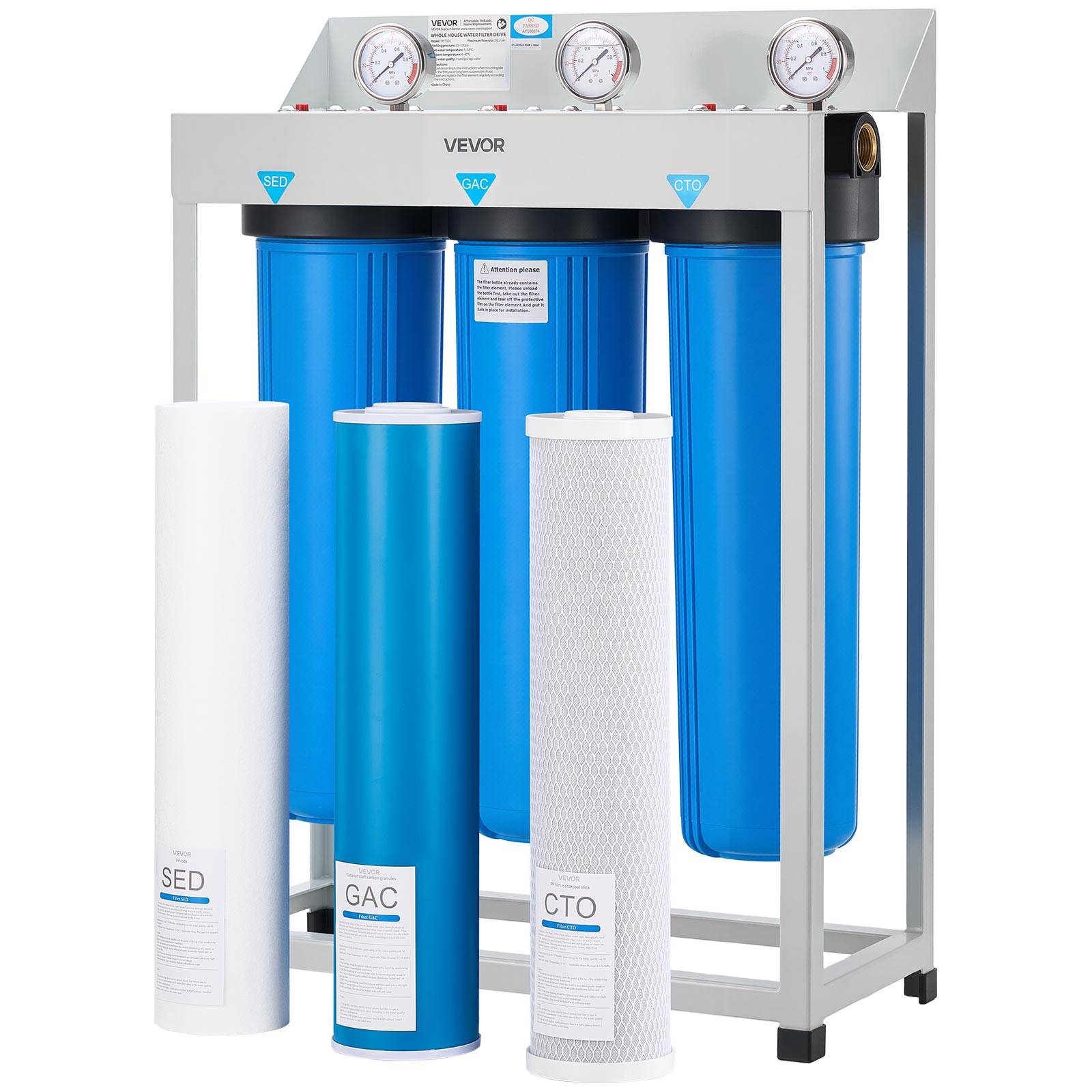 VEVOR Whole House Water Filter System/Replacement Cartridge GAC/IMR/KDF/PHO/SED