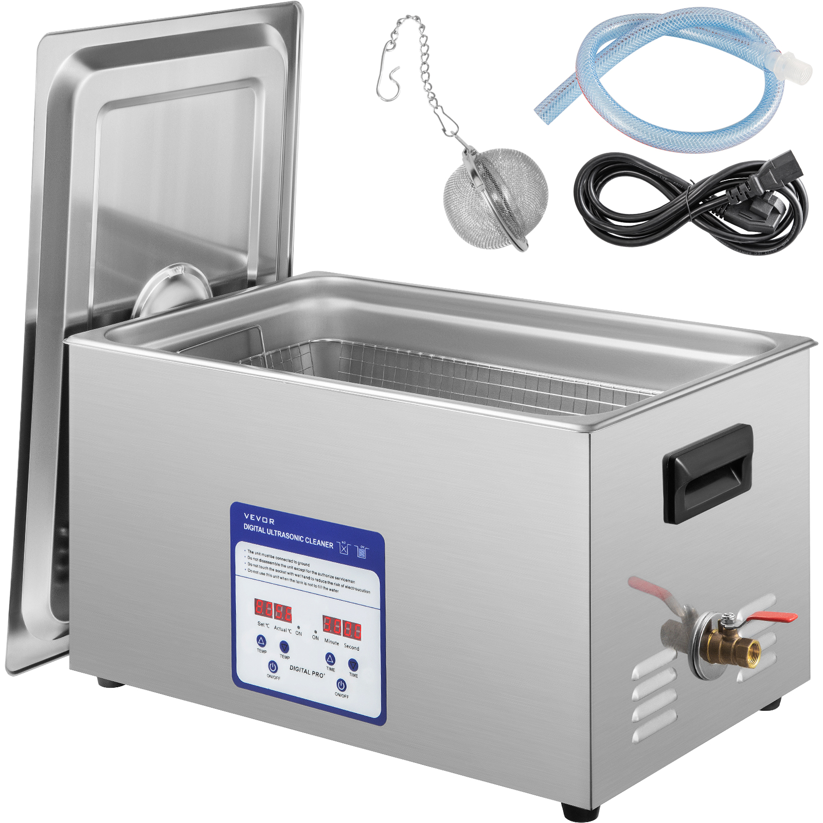 Tools Tool Parts VEVOR 22L Ultrasonic Cleaner Lave Dishes Portable 