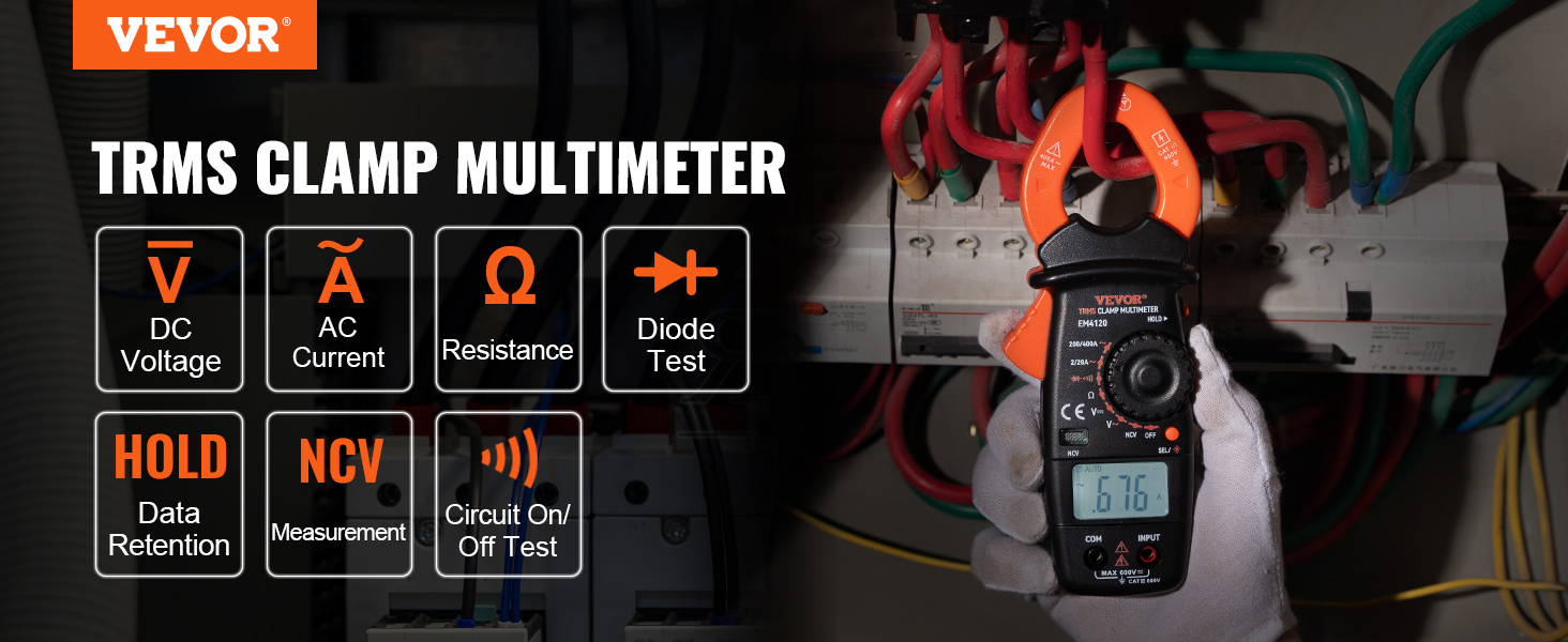 Multimètre Mini pince multimètre haute précision Support stable portable  pour VFC NCV True RMS pour la maison