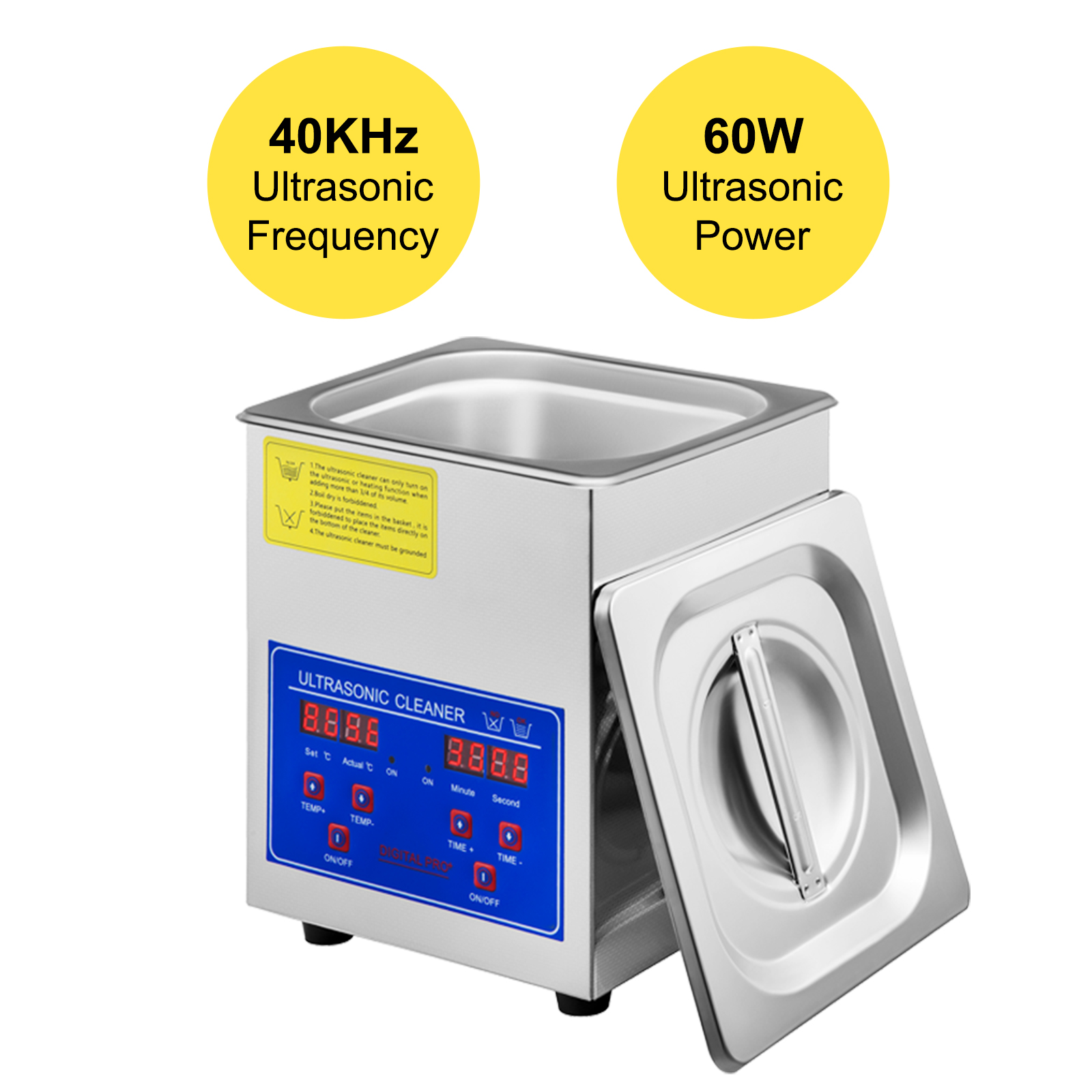 Vevor Ultrasonic Cleaner 1.3 L Ultrasonic Parts Cleaner with Heater