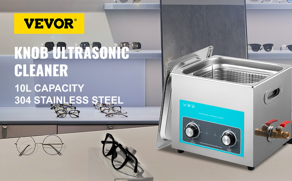 Ultrasonic Jewelry Cleaner with Heater Timer for Cleaning Eyeglass Rings  Dentures Music Instruments
