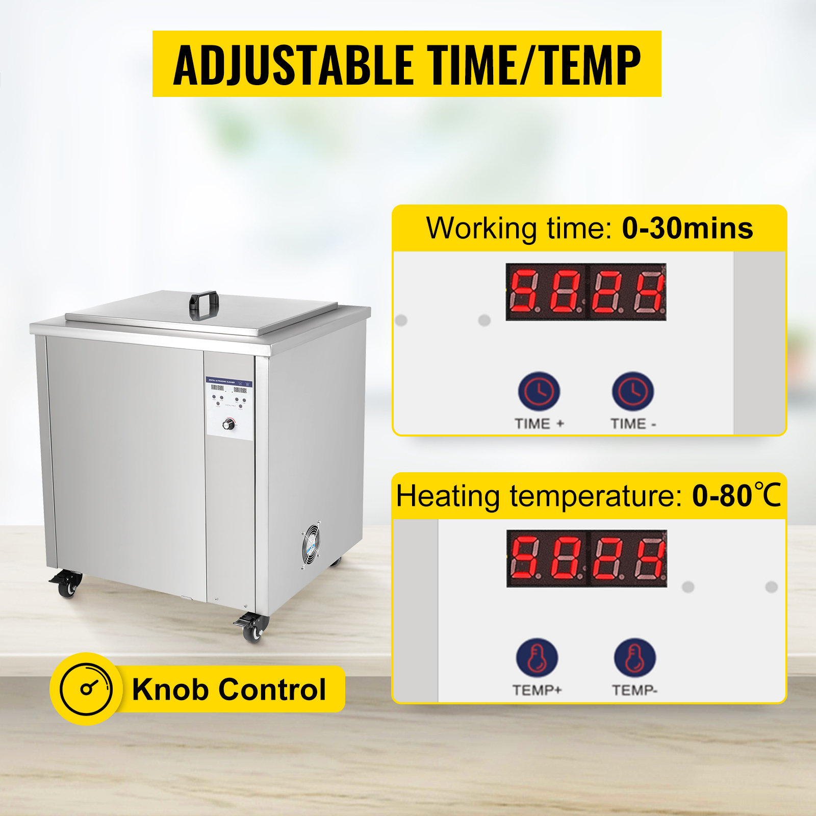 VEVOR Ultrasonic Cleaner 130L Lab Industrial Ultrasonic Cleaners Ultrasonic Parts Cleaner Heater