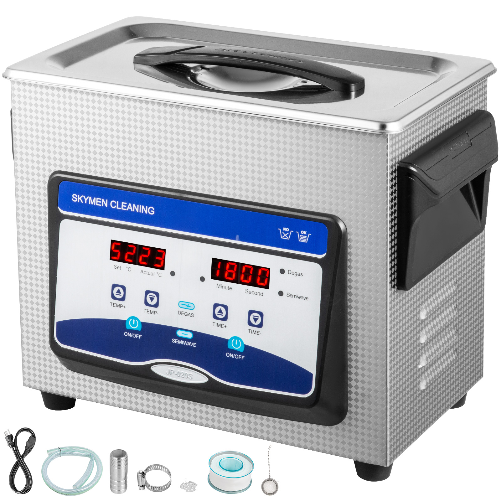 VEVOR Nettoyeur à Ultrasons Numérique Machine Nettoyage Ultrason 1,2 L Bac  Inox