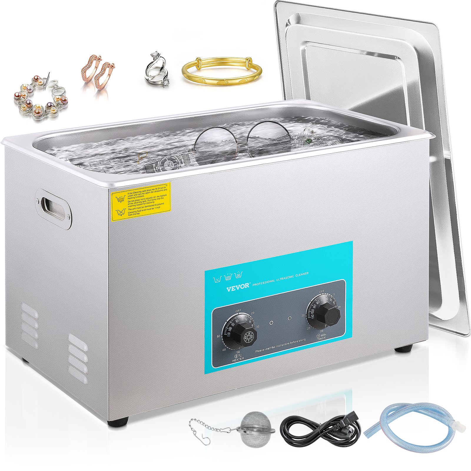 Multifunctional Jewelry Denture Washing Machine Ultrasonic Glasses Watch  Cleaner