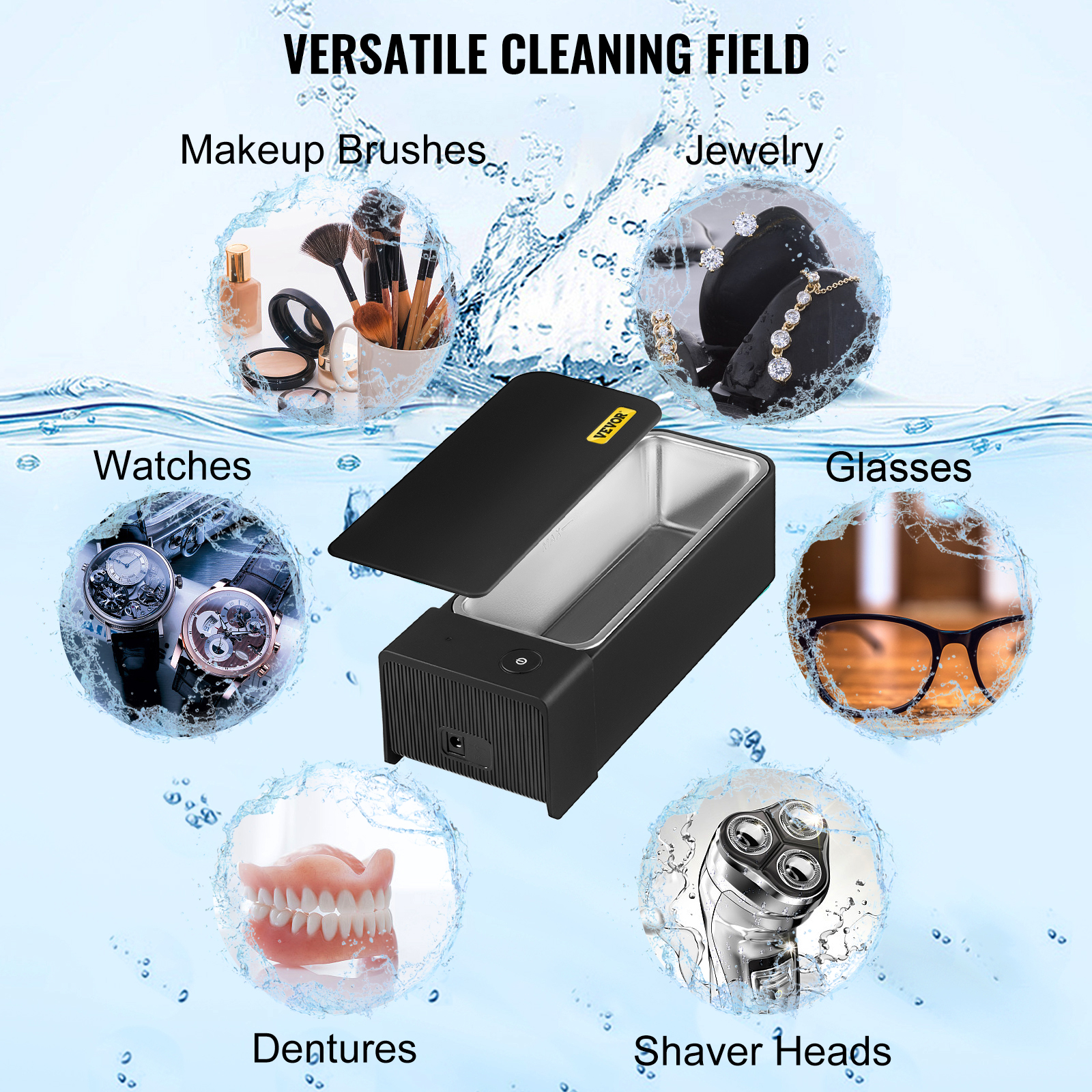 VEVOR VEVOR Ultrasonic Cleaner 600ml MK186 Jewelry Cleaner Clean Eye