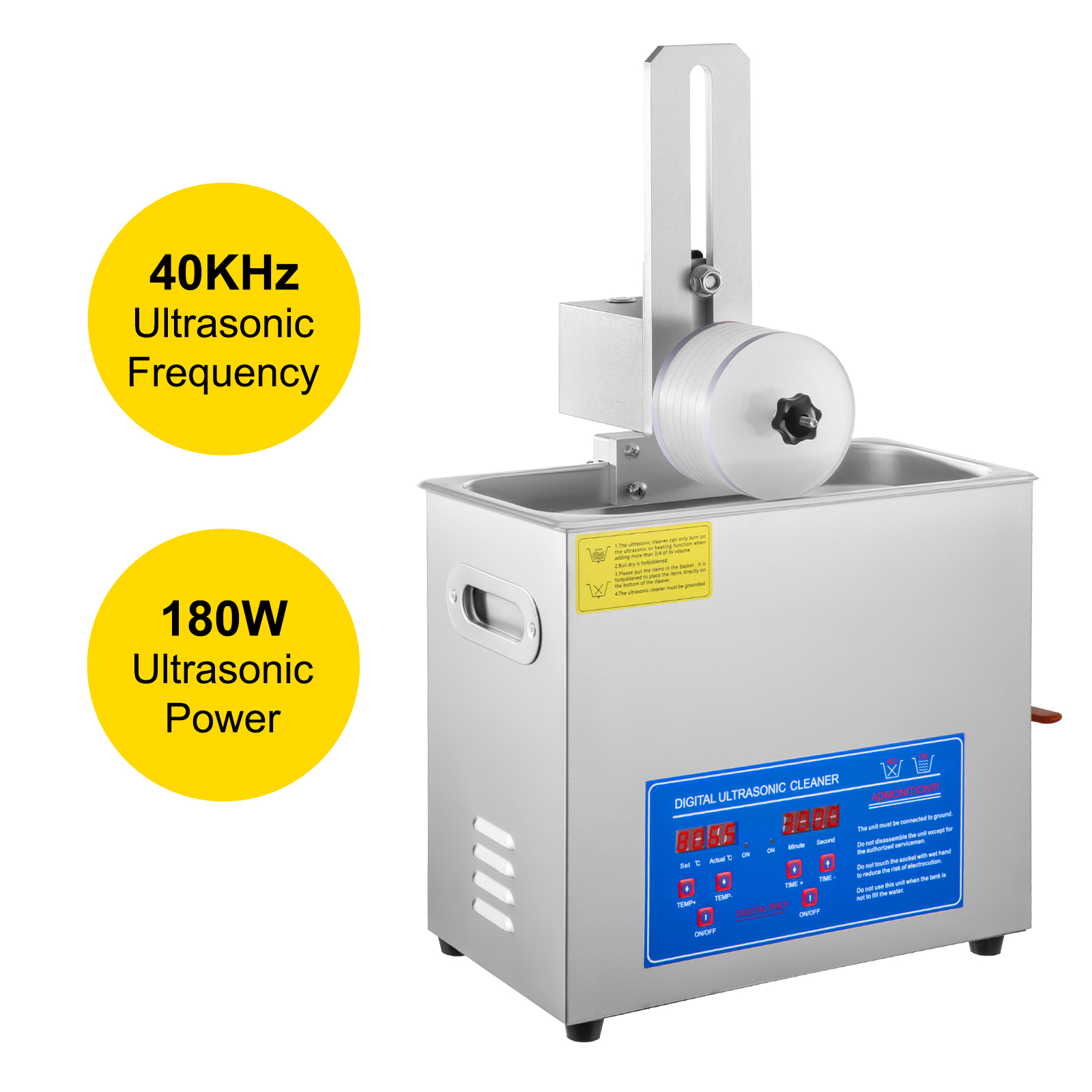 VEVOR Nettoyeur de disques vinyle à ultrasons 6L 40kHz Machine de nettoyage  à ultrasons pour vinyle