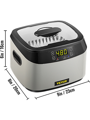 VEVOR Ultrasonic Cleaner Digital Ultrasound Cleaner 1.2L Auto Cleaning Machine