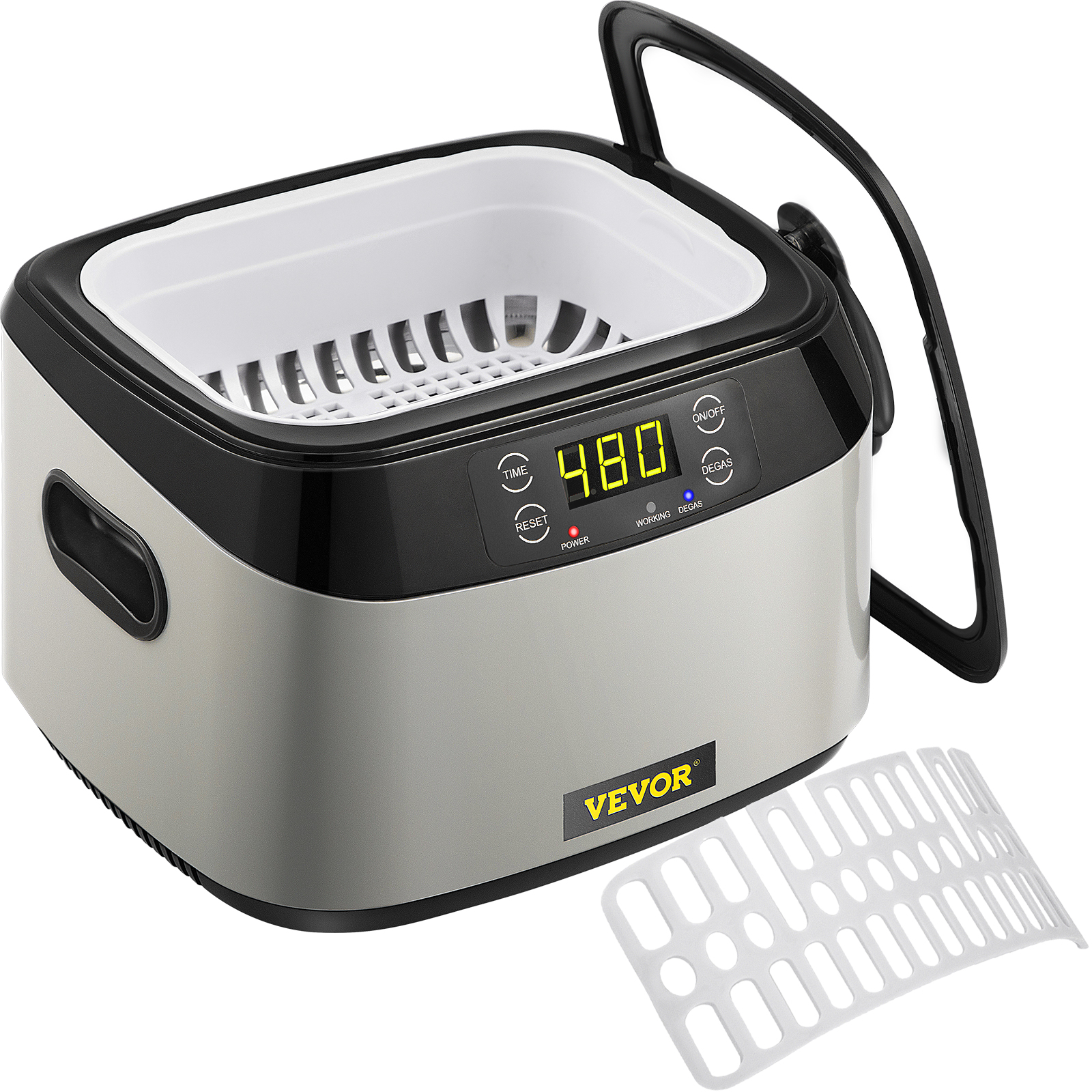 Limpiador ultrasónico VEVOR Máquina de limpieza por ultrasonidos 500ML  Blanco para joyería