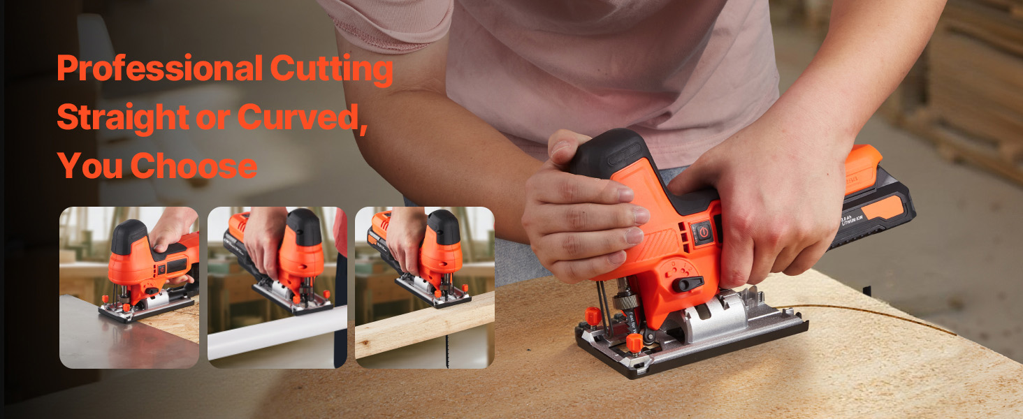 Straight and curved cutting examples