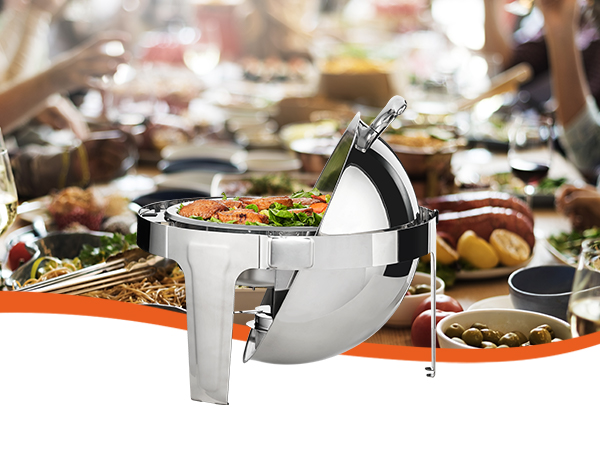 Electric Buffet Server, Stainless Steel Food Warmer, 2 Pot Buffet Food  Warmer, Removable Chafing Serving Dish Buffet, With Roll Top & Temp  Display