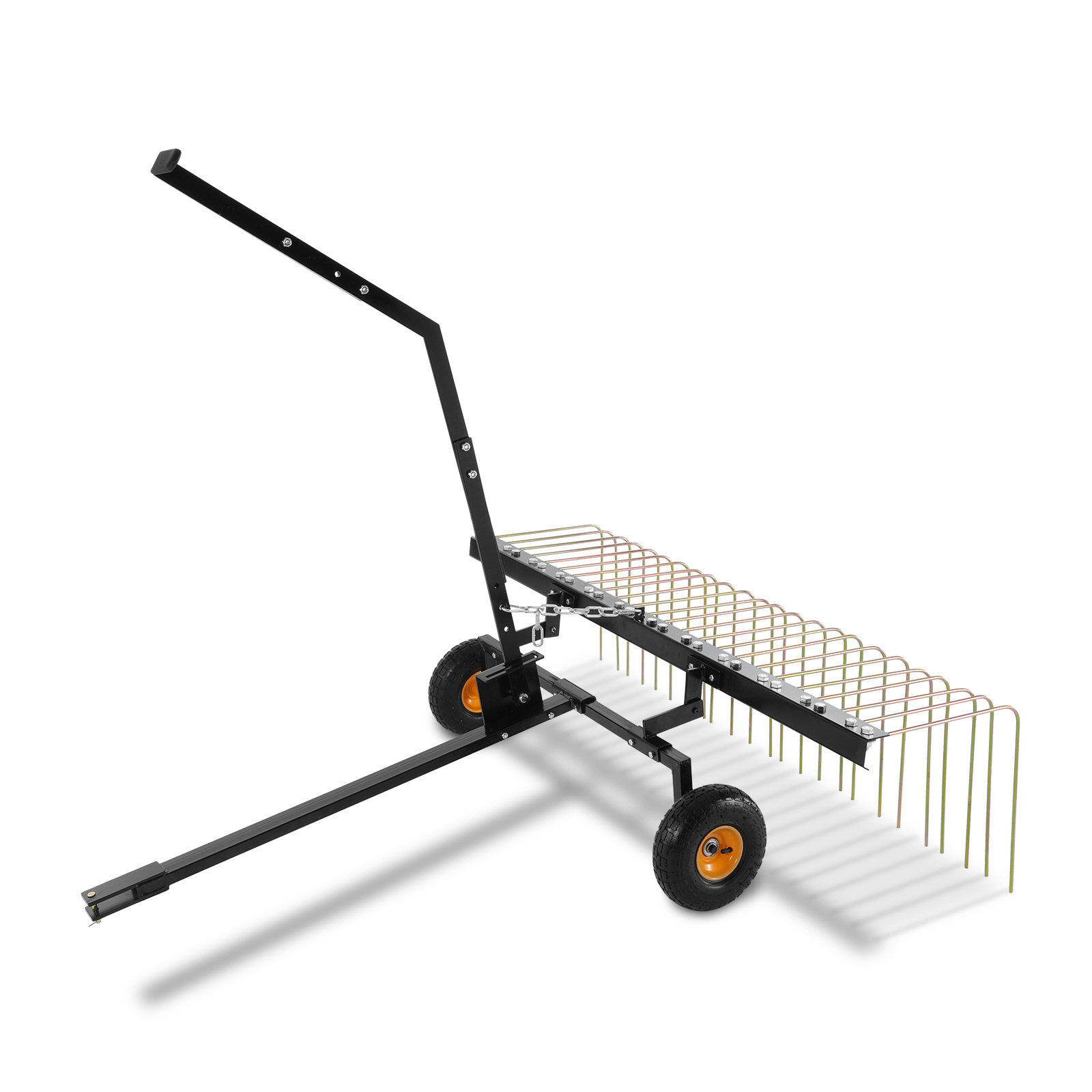 VEVOR Tow Behind Dethatcher40-60"Lawn Dethatcher20/24Tines Rake for ATV or Mower
