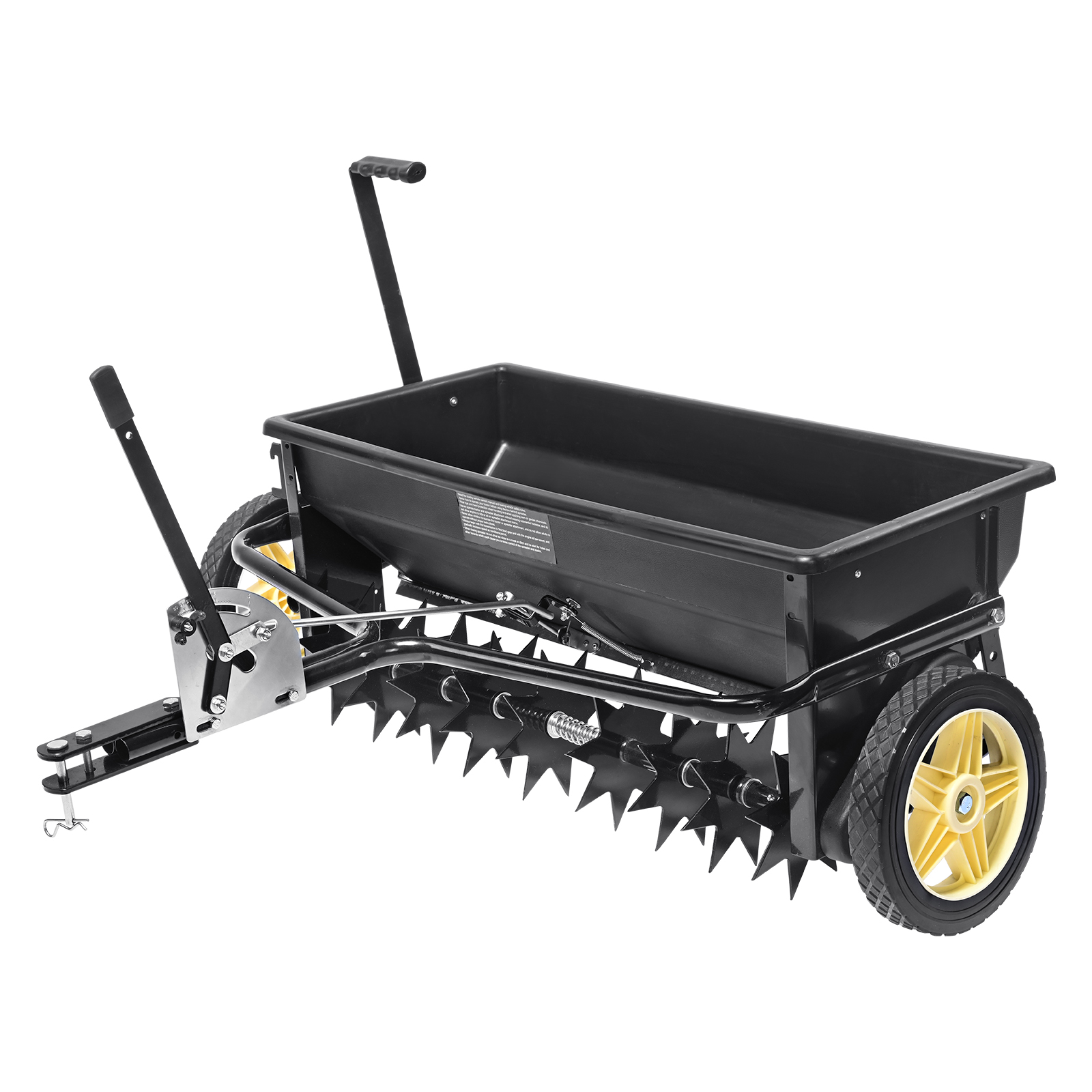 VEVOR 100/25lbs 10/12/8in Broadcast Spreader Tow Behind Poly Drop Spreader - Picture 3 of 38