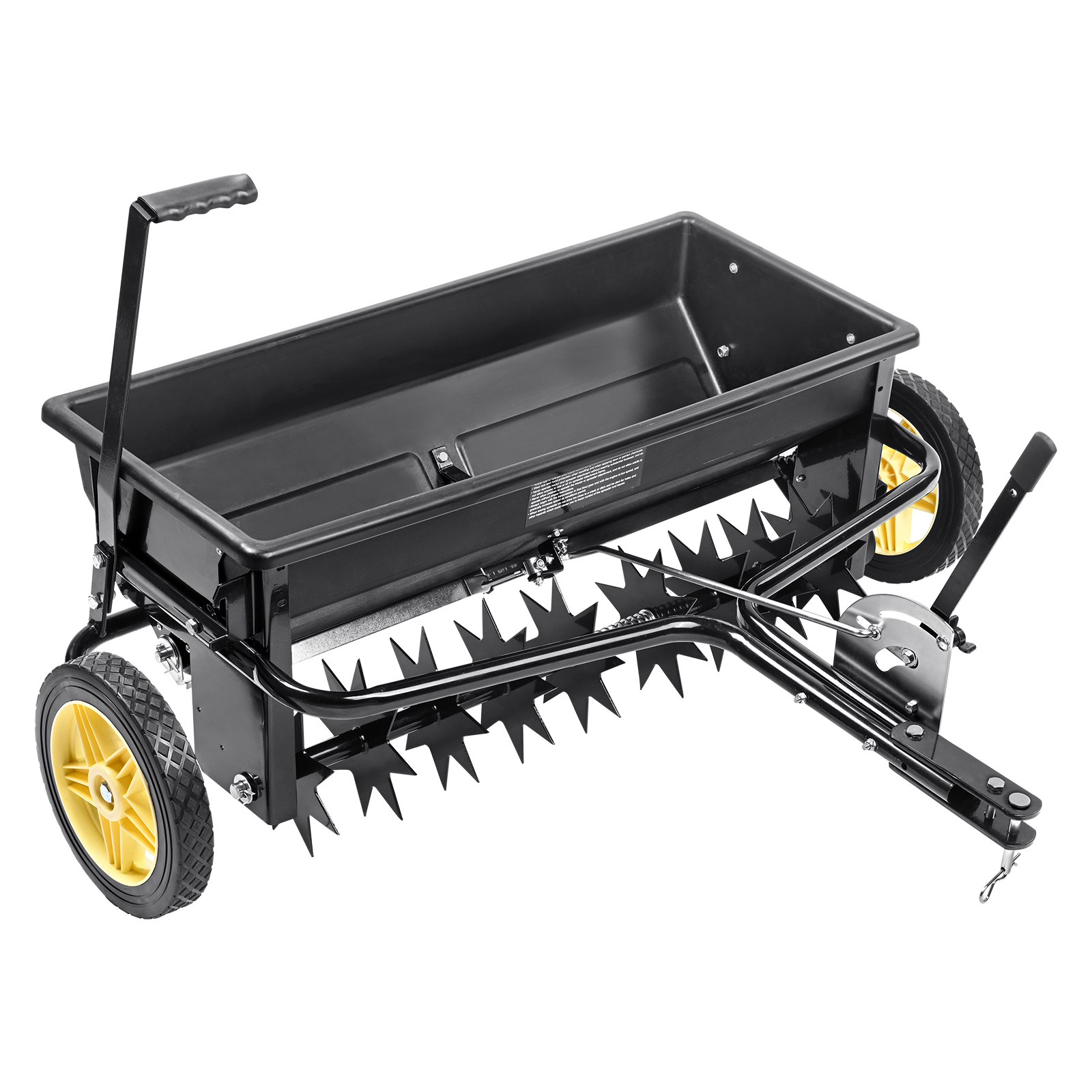 VEVOR 100/25lbs 10/12/8in Broadcast Spreader Tow Behind Poly Drop Spreader - Picture 12 of 38
