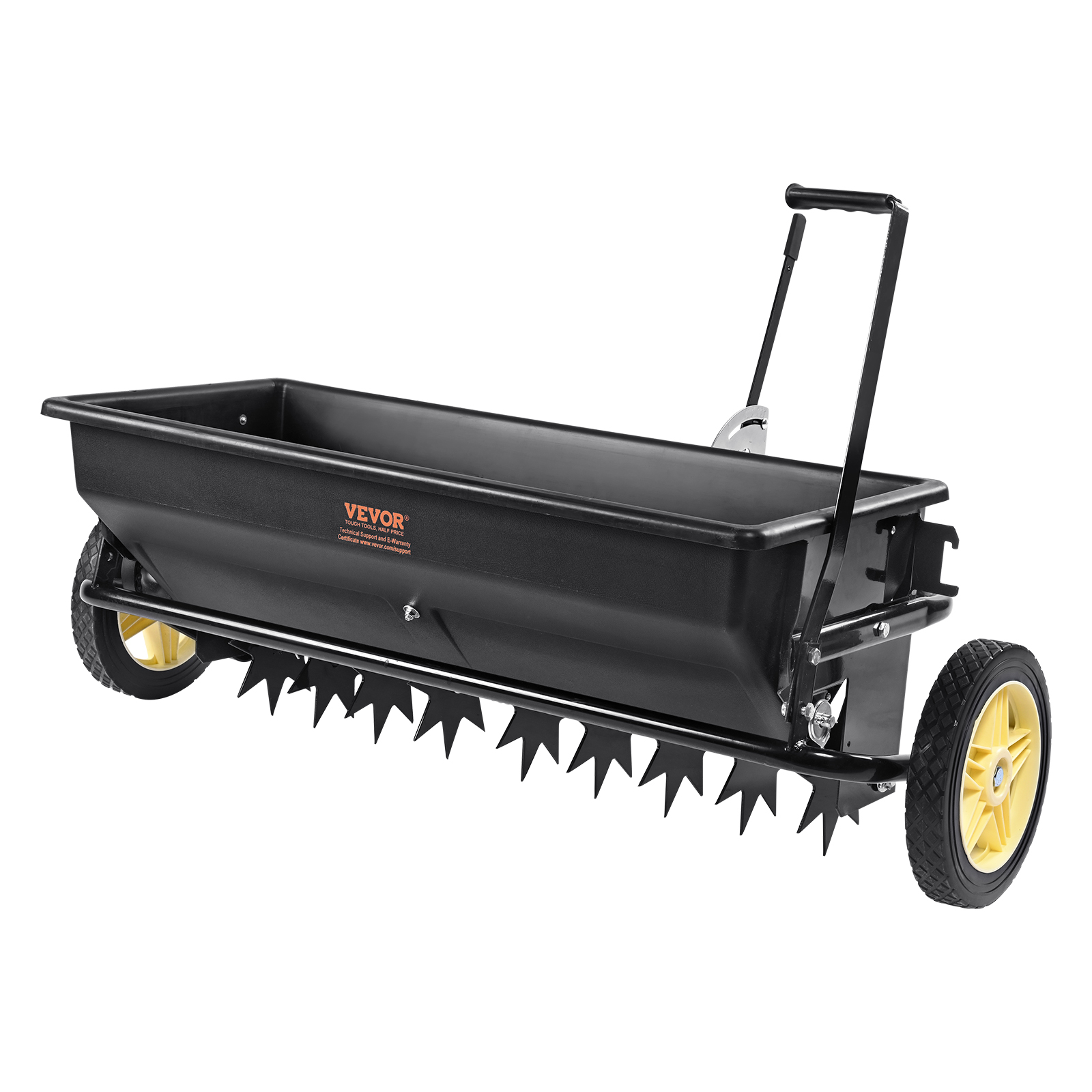 VEVOR 100/25lbs 10/12/8in Broadcast Spreader Tow Behind Poly Drop Spreader - Picture 14 of 38