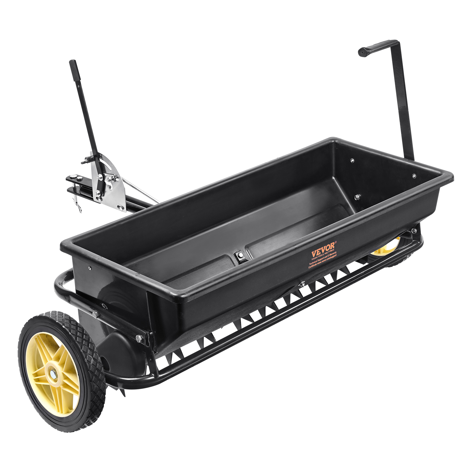 VEVOR 100/25lbs 10/12/8in Broadcast Spreader Tow Behind Poly Drop Spreader - Picture 11 of 38