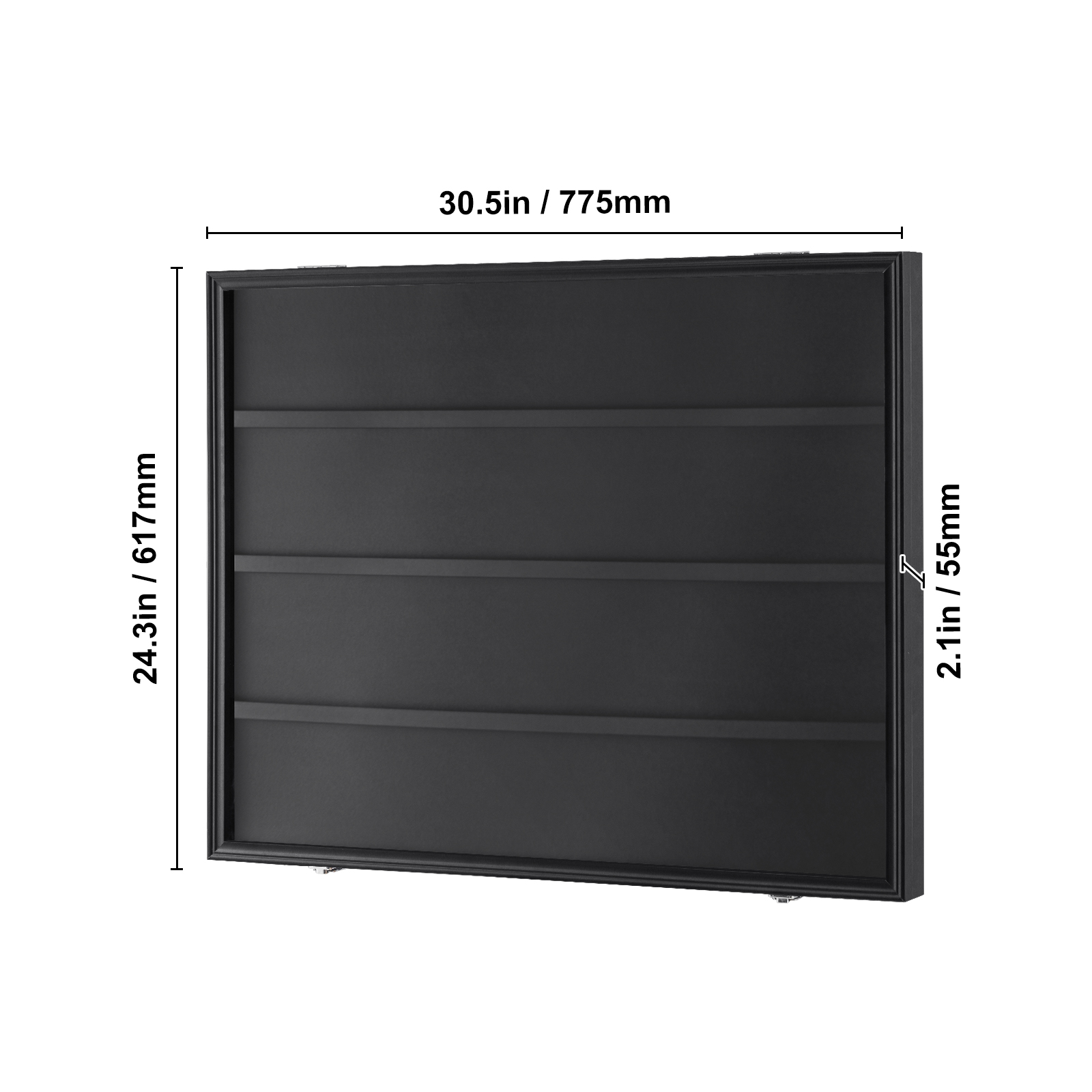 VEVOR 36 Graded Sports Card Display Case, 30.5x24.3x2.1 in, Baseball ...