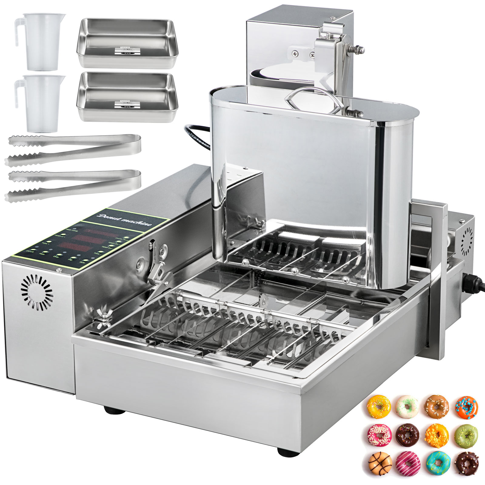 VEVOR Maquina de Donuts Máquina de Hacer Rosquillas 6pcs 1550W con