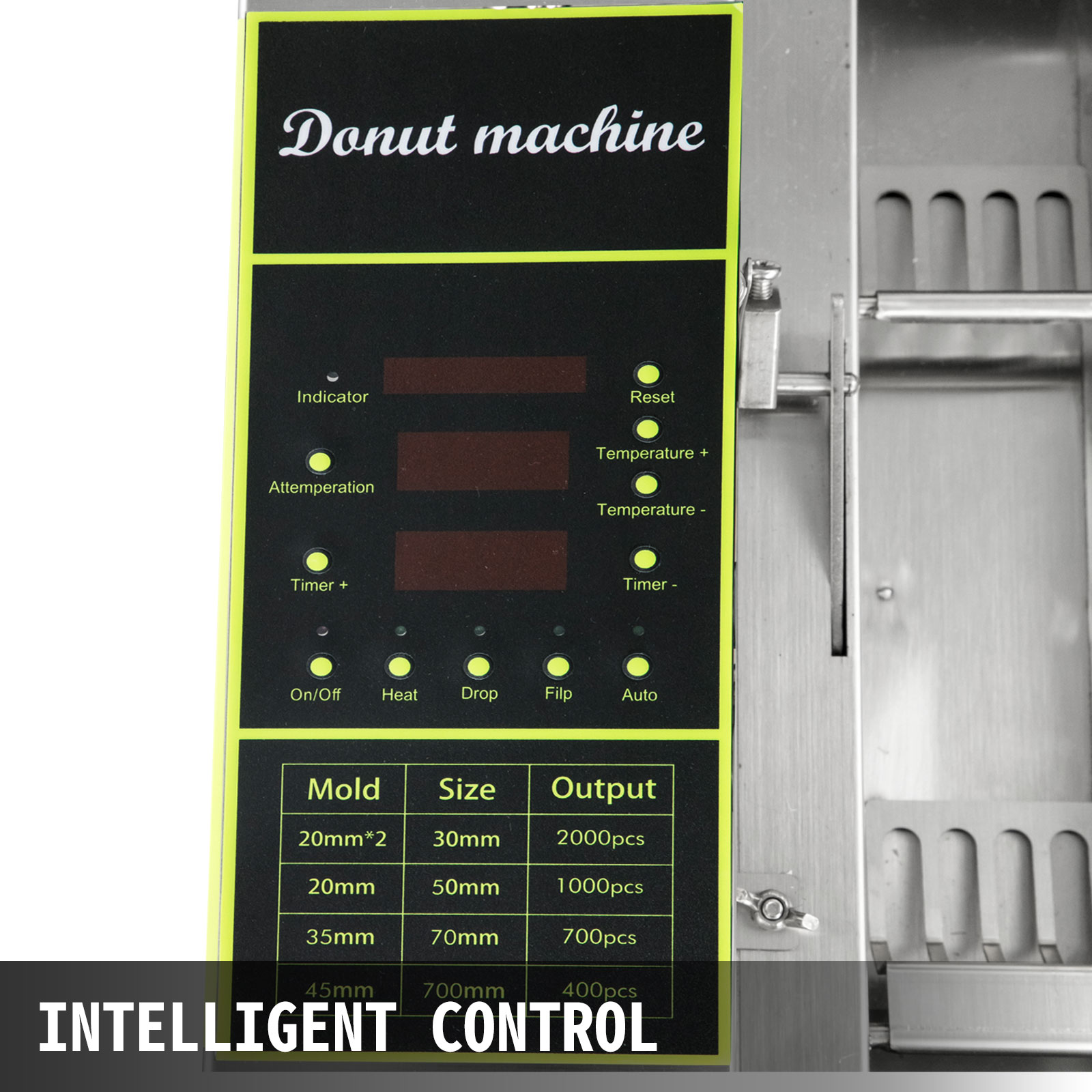 Kommerziell Donutmaker Donutmaschine 7L Vollautomatisch 3 Molds Innere Öltank 