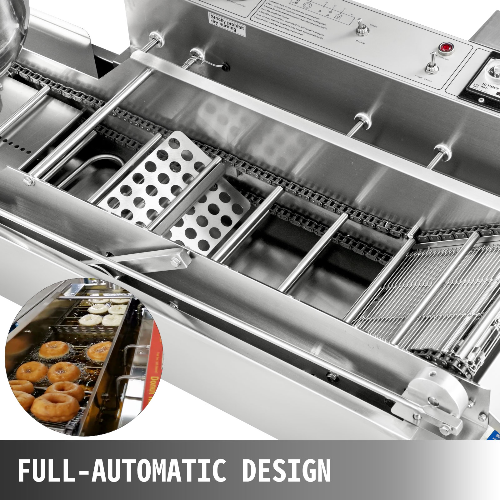 VEVOR Commercial Automatic Donut Making Machine Rows Auto Doughnut Maker  7L Hopper Donut Maker with Sizes Moulds 110V Doughnut Fryer with  Intelligent Control Panel 304 Stainless Steel Auto Donut VEVOR US