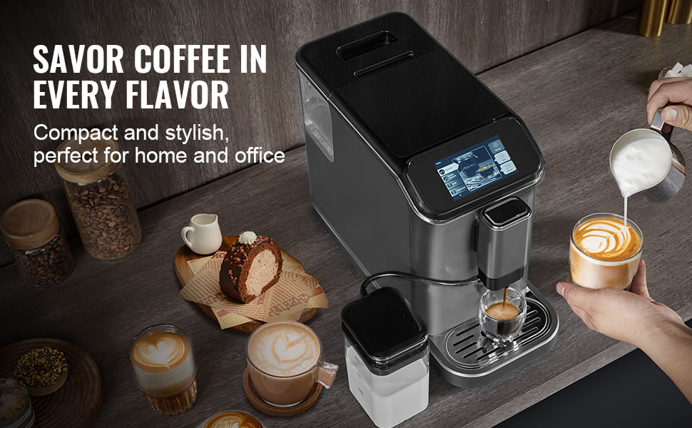 Machine à Café Bechter Avec Broyeur - 20 Bars - 1800W - Réservoir 2,6L - Noir