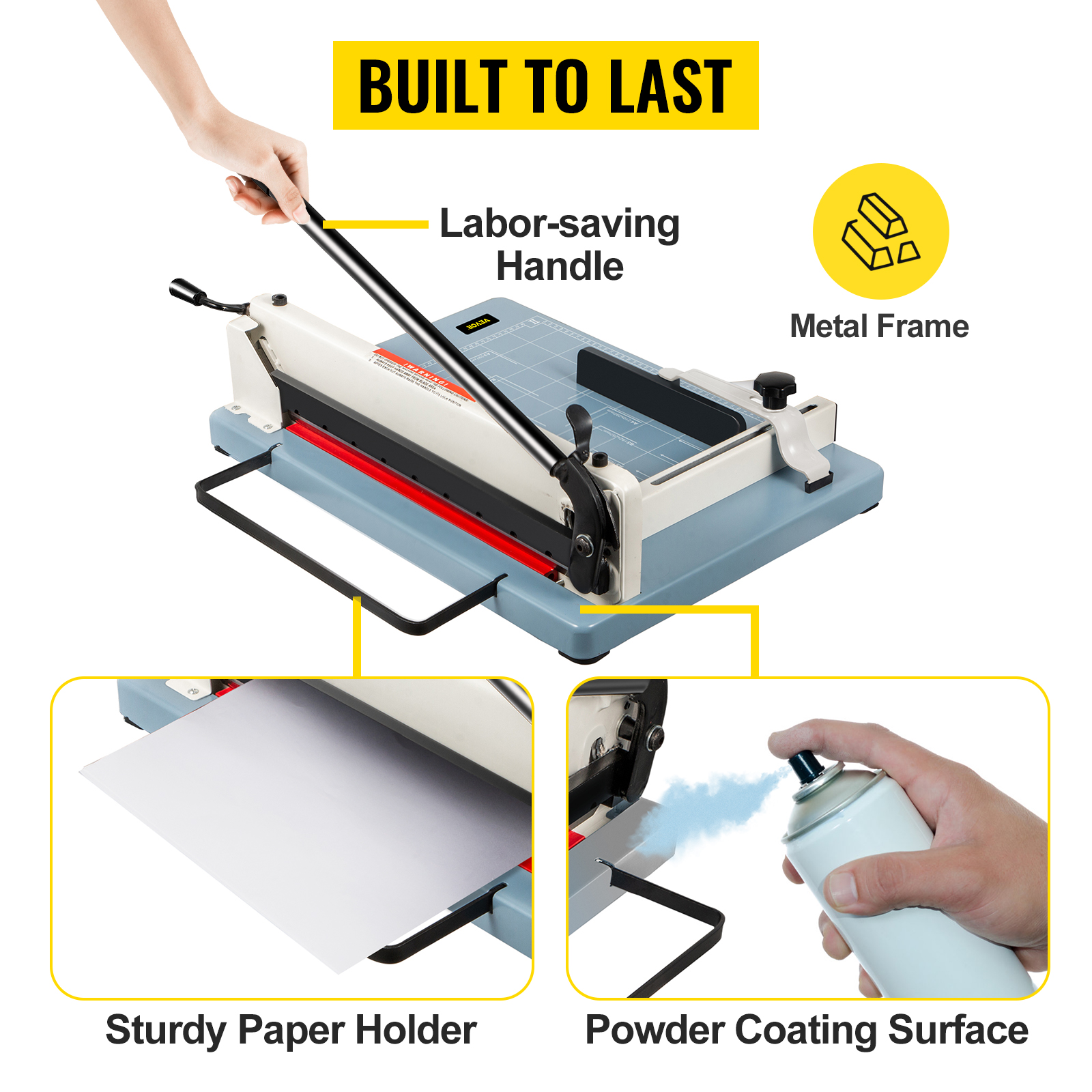 VEVOR Guillotine Paper Cutter 12,Heavy Duty Paper Cutter A4 400 Sheets, Paper Guillotine Cutting Width 30 cm,Paper Slicer Cutting Thickness Max 4