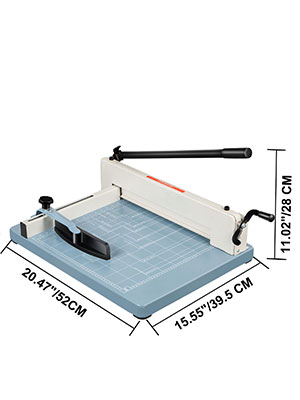 VEVORbrand Paper Cutter 12inch A4 Commercial Heavy Duty Paper Cutter 300  Sheets 45HRC Hardness Stack Cutter Metal Base Desktop Stack Cutter for Home