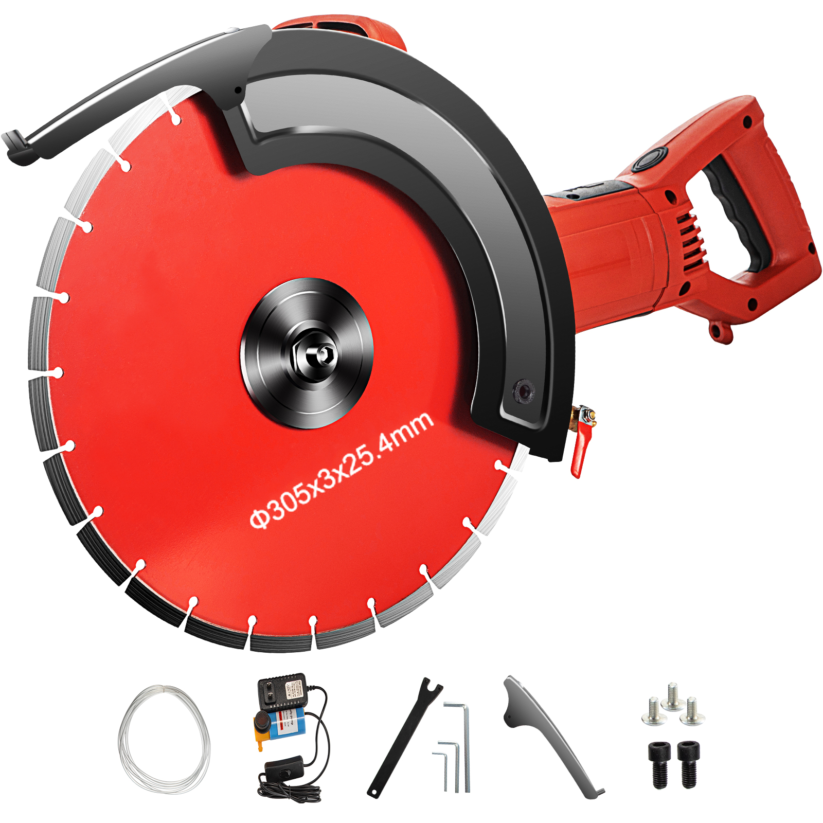 VEVOR Electric Concrete Saw, 16 in, 3200 W 15 A Motor Circular Saw Cutter  with Max.