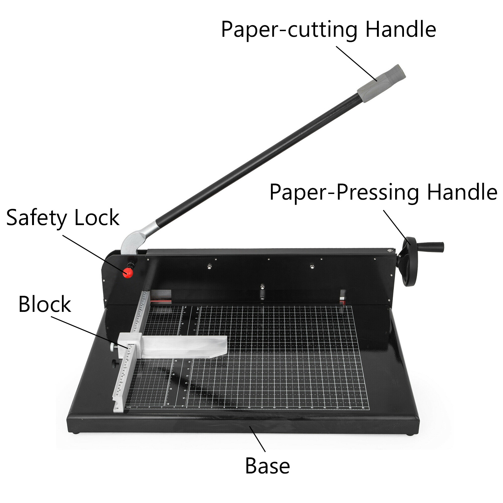 Uimoso 12/17 Width Guillotine Paper Cutter Stack Paper Trimmer Clamp ...