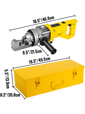 VEVOR RC-16 5/8 Capacity Hydraulic Rebar Cutter Storage Box Electric 5/8 Pro Great