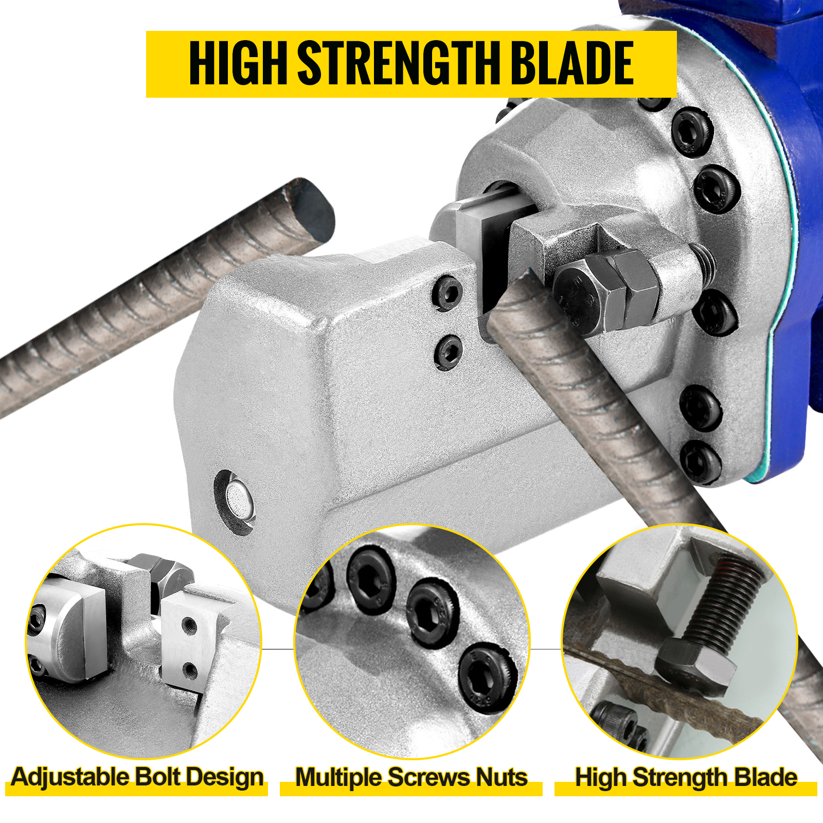 VEVOR Rebar Cutter, 1350W 110V Electric Hydraulic Rebar Cutter with Jaw